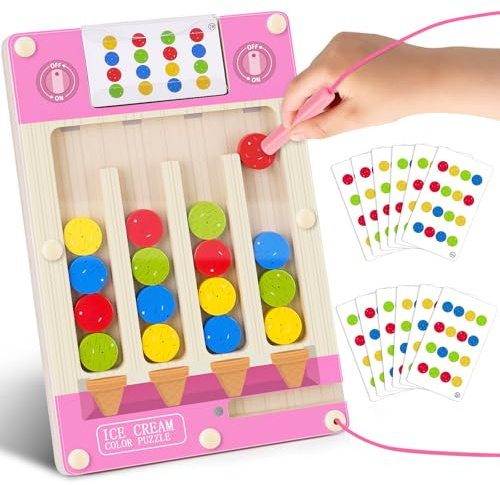 Spielzeug ab 3 4 5 Jahre Mädchen: Kind Magnetspiel Labyrinth Holzspielzeug | Montessori Spielzeug Puzzle ab 3-6 Jahre, Auto Beschäftigung Kinder 4+ Jahr, Geburtstagsgeschenk für Mädchen Motorikspielzeug