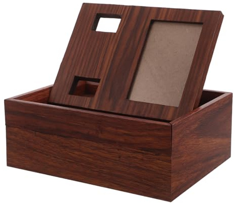 PENIKOKO Urna Conmemorativa para Mascotas de Madera Marco de Fotos, Caja para Cenizas de Perros y Gatos Pequeña, Recuerdo Funerario Compacto para Gatos y Perros, Decoración Memorial