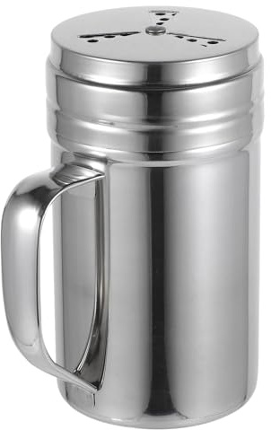 OATIPHO Saliera e Pepiera in Acciaio Inox Manico, Barattolo Dosatore per Spezie da Cucina, Contenitore Ricaricabile e Resistente All’Usura