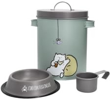BRANDANI CONTENITORE PET CARTA DA ZUCCHERO C/CIOTOLA E MISURINO GRIGIO METAL