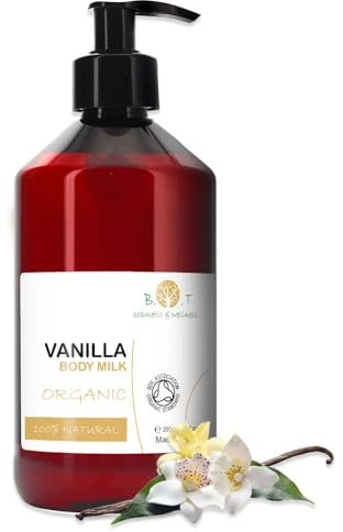 B.O.T Cosmetic & Wellness - Latte Corpo Profumato BIO Unisex | 100% Naturale | Ricco di Antiossidanti | Potente Idratazione | Profumo di Vaniglia | Anti-Età, 250 ml