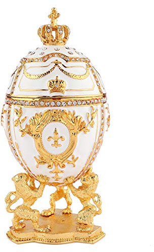 QIFU Vintage Easter Egg Style Enamel Trinket Box(QF2049)