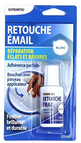 Générique Répare-Email Acrylique Blanc Émail de réparation pour Évier, Lavabo, Baignoire, Douche, Appareils électroménagers