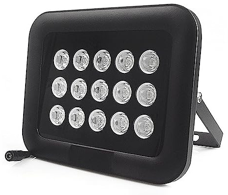 Dioche IR DC 12V 15 LEDs Light IR Infrared Array Light IP65 Waterproof 90 Degree Wide Angle LED Infrared for Night Vision, IP Camera, CCTV Security Camera