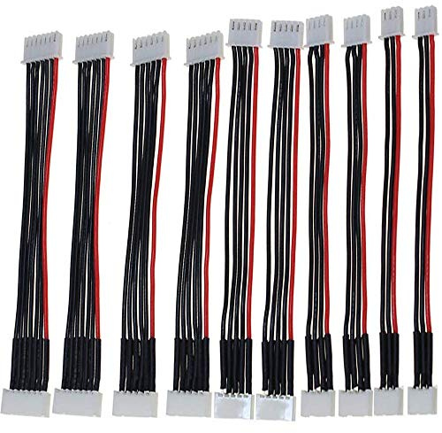 2S/3S/4S/5S/6S Battery Balance Charger Silicone Wire Extension Lead JST-XH Connector Adapter Plug Battery Wire Balance Leads Extension Cable for Li-Po Batteries 200mm 22AWG(Each Size 2pcs)