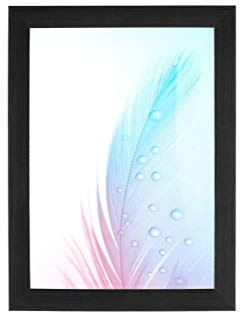 DR35 - Cornice portafoto 67 x 90 cm (pino nero), cornice in legno MDF di 35 mm, realizzata su misura, con vetro acrilico antiriflesso antiriflesso, parete posteriore stabile e ganci