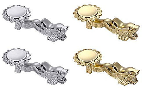 ASDUU 4 Pack Chopstick Rests Tableware Holder, Metal Dragon-Shaped Dual Use Chopsticks Holders for Restaurant/Hotel, Non-Slip Spoons Forks Knives Rest Rack Table Decor Decor Gift