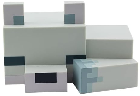 Paladone Polarfuchs 3D-Nachtlicht von Minecraft, offiziell lizenzierte, niedliche Lampe, Geschenk für Jungen und Mädchen, Zubehör fürs Gaming-Zimmer und Schlafzimmerdeko, batteriebetrieben