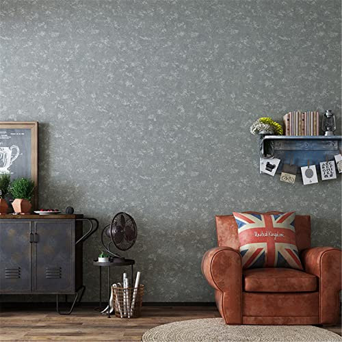 VGAZE Tapete Zement Wand Nahtlose Textur Solide Langlebig Praktisch und Schön Hintergrund Wand Vliestapete,Grau