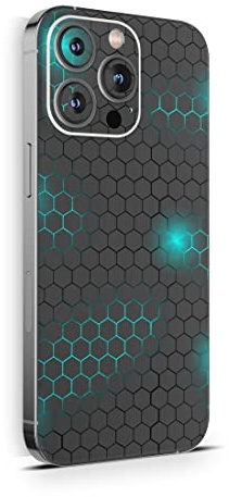 Skins4u Schutzfolie Skin Cover Skins Design Folie Kratzerschutz kompatibel mit iPhone 12 Pro Exo small Blue