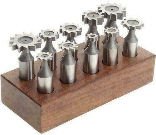 BLUEFOX TOOLS 10 PC Woodruff Key Cutter BIT KEYSEAT KEYSET for MILLING Machine Tool Tooling