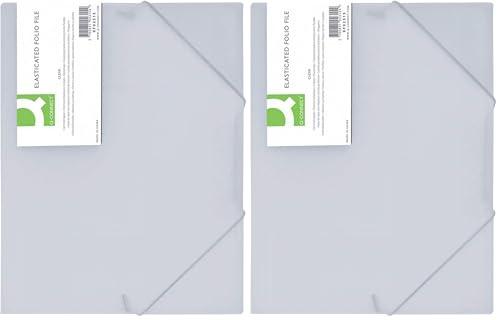 Q-Connect A4 Clear Elasticated Folder KF02315 (Pack of 2)