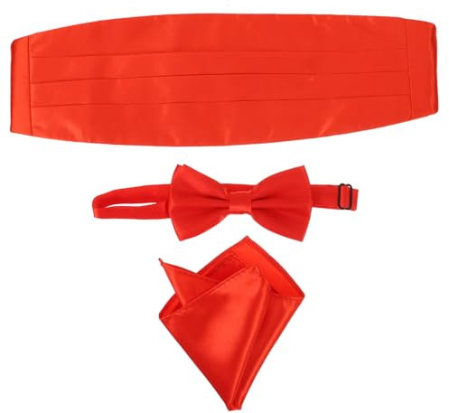 Amosfun 9 Stk Herrengürtel Herren Kummerbund Männer Anzug aussetzen Bandanas für Männer Kummerbund für Satinfliege für Krawatte binden Geschenkpackung einstellen Mann Smoking