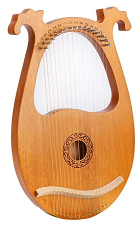 Leier Harfe 16 Saiten Musikinstrument Saiteninstrument mit StimmschlüSsel Ersatzsaiten