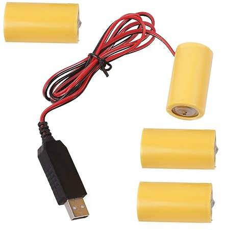 Limtula Universal 6V LR14 C Batterie USB Netzteil Kabel 4Pcs LR14 C Batterie Ersetzen Ersatz Adapter Batterie