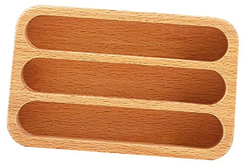 NUOBESTY 3stücke Holz Visitenkartenhalter Mit Fächern Eleganter Desktop Kartenständer Für Büro Empfang Und Salon Robuste Und Stilvolle Aufbewahrungslösung Für Namenskarten