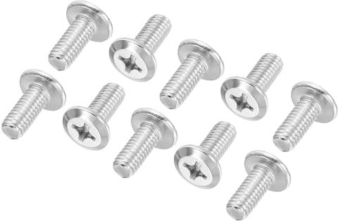 PATIKIL Tornillos de Cabeza Plana Redonda 32 Piezas Tornillos M6-1 x 15Mm de Unión de Acero Inoxidable 304 18-8 de Rosca Completa Tornillo de Máquina de Accionamiento