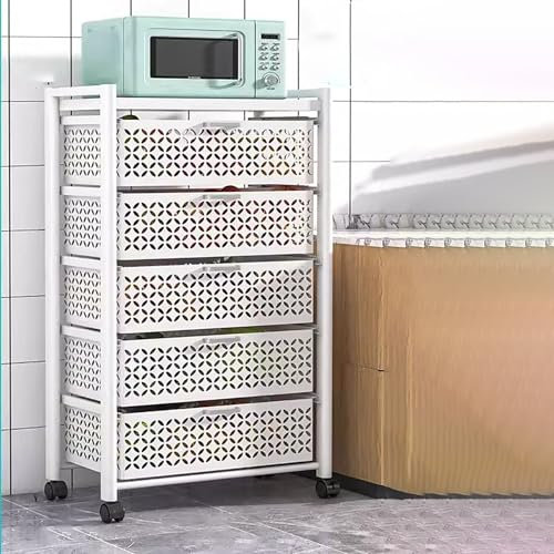 Rayon des snacks de supermarché Étagère pour supermarché,supermarché Panier à snacks à 4 étages et 5 couches,Mobile sur pied Étagère de supermarché,pour la cuisine Vente au détail.(55*30*95cm)