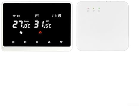 Zeroupshop WiFi Smart Thermostat With RF Receiver, Smart Thermostat With Timer,Smart Thermostat WiFi For Electric Underfloor Heating ﻿(White)