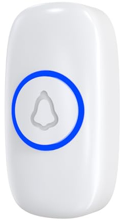 SECRUI Wireless Doorbell Push Button, DoorBell Transmitter Replacement or Additional for SECRUI Doorbell Receiver - Frequency 433M, Only Push Button -White