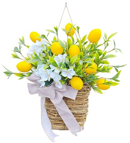 Korgkrans, Dörrkorgskrans, Korgdörrhängare, Handgjord Dörrkrans, Korgkrans för Dörrdekoration, Dekorativ Krans, Blomkorgskrans