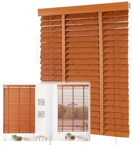 50 Mm Lamellen Jalousie Holzjalousie Für Fenster Und Türen 33 45 60 75 90 120 150 160cm Jalousien Blickschutz Fenster Blendschutz Jalousetten Für Büro Schlafzimmer Terrasse(Bronze)