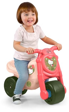 Feber - Hello Kitty Motofeber, Rutscher in Form eines Motorrads mit lustigen Hello Kitty-Aufklebern, Stabil und sicher, Entwickelt für Kinder von 18 Monaten bis 3 Jahren, Famosa (FE200000)