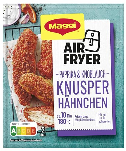 MAGGI Airfryer Knusper Hähnchen - Paprika & Knoblauch, 18er Pack (18 x 39g)