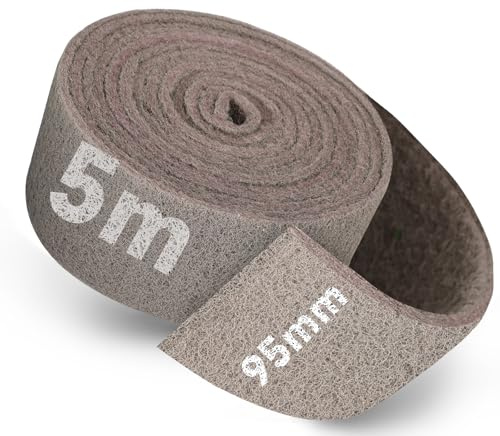 PMIQSA Rotolo Spugna Abrasiva 5m x 95 mm, Grana 2500 Panno Tessuto Abrasivo | per legno Metallo Acciaio Inox e Molto Altro Ancora Levigatura e lucidatura