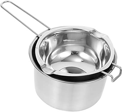 Ipetboom 1 Set Candle Melting Pot Wax Pot Large Boiler Pot Chocolate Pot Double Wall Melting Pot Steel Pot Double Boiler for Wax Melting Chocolate Pot Stainless Steel