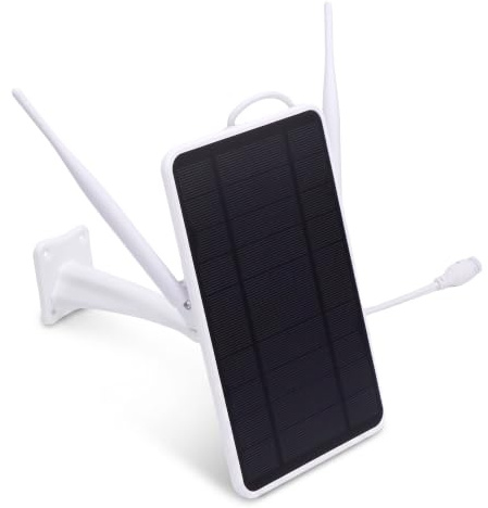 Dpofirs Solaire Alimenté en Plein Air 4G LTE Modem Routeur, avec Fente pour Carte SIM, 6W Solaire WiFi Extender, pour Camping RVs en Plein Air (Version de l'UE)