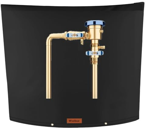 Wsobue Winter Pipe Insulation Cover (5˚F) ,Insulated Backflow Preventer Freeze Protection, Pump Cover, Sprinkler/Well/Valve Head Cover (Black 30''W x30''H)