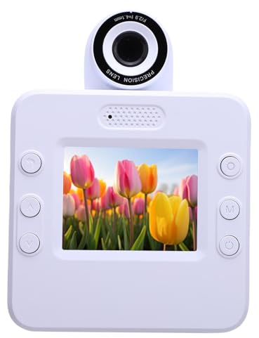 Topiky Kids Camera Instant Print, Thermal Printing Camera for Students, 24MP 1080P Kids Digital, Toddler with Photo Printing Instantly, Christmas Birthday Gifts (White)