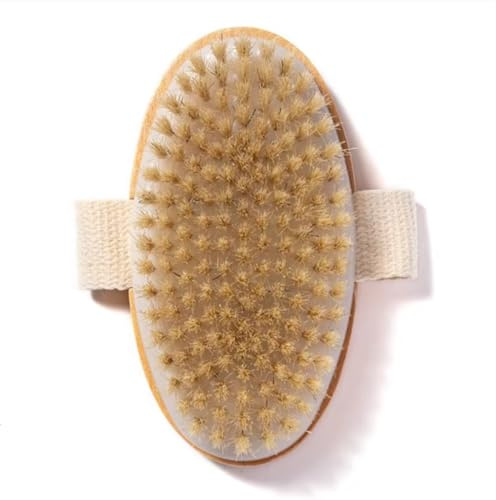 Essential Aura Dry Body Brush – Eco-Friendly Natural Bristles for Gentle Exfoliation, Skin Renewal, Improved Circulation & Lymphatic Support – Perfect Detox & Spa Self-Care Accessory