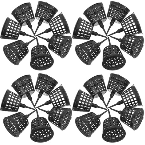 Angoily Lot De 100 Boîtes à Engrais Pour Bonsaï Noir Taille l Avec Couvercle, Conteneur D'engrais Jardinage Pour Orchidées Plantes, Panier à Fertilisation Pratique Et Protecteur