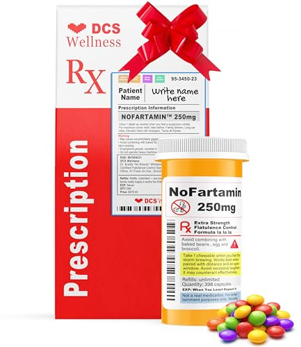 Jergrim Pill Prank Novelty Stocking Stuffers, Christmas Funny Gag Gifts for Men, Boyfriend, for Her, Dad Gift, Great for 40th 50th 60th Birthday & White Elephant Or Secret Santa, Made in USA