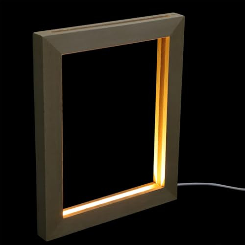 Housoutil Leuchtender Fotorahmen Aus Holz Usb-Fotorahmen Mit Led-Licht Bilderrahmen Zum Befüllen Mit Licht Für Fotos Gemälde Und Getrocknete Blüten 17.00 X 13.00 X 1.50 Cm