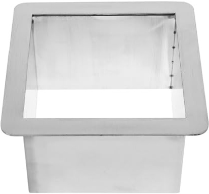 SUPVOX Passe-poubelle de Comptoir Cuisine en Acier Inoxydable 304, Œillet Rond Intégré pour Goulotte à Déchets, Vide Intégré pour Plan de Travail, Adapté aux Espaces Réduits, Facile
