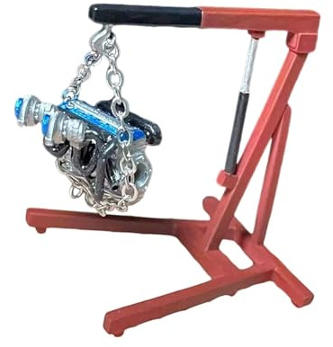 predolo Modèle réduit de Grue de Moteur de Voiture pour Diorama à l'échelle 1:64, Accessoires de scène pour Atelier Automobile et Garage, palan Miniature, Style B