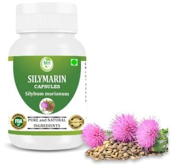 Morsan Healthcare Silymarin Milk Thistle Extract 500 mg Capsules (Silymarin 80%) | Herbal Supplement | 60 Vegetarian Capsules | Standardized Botanical Extract | Plant-Based Formula | (Pack of 1)