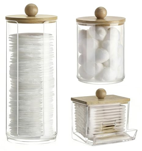 WZHHDM 3PCS Cotton Pad Holder, Cotton Wool Pad Holder, Cotton Pad Dispenser