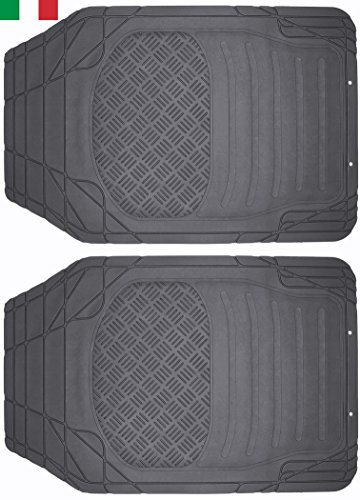 Cenni 38925 Set 2 Tappeti Auto in Gomma Sagomabili Universali Made in Italy