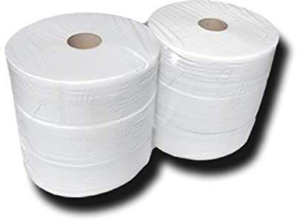 Jumbo WC-Rollen 2-lagig, Premium Klopapier, reißfest, weiß, Top-Qualität, für hohe Beanspruchung