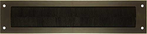 Brown 343mm Draught Excluder Interior Letter Box Cover - Plate Brush Strip Seal