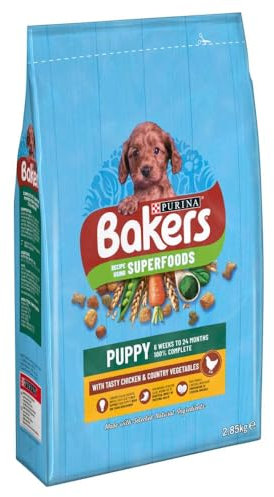 BAKERS Puppy Chicken with Vegetables Dry Dog Food 2.85kg