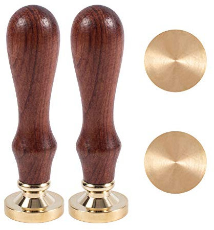 PandaHall 2er Blank Wax Seal Stamp Vintage Retro Siegelstempel zur Verschönerung von Umschlägen, Partyeinladung, Weinverpackungen, Geschenkverpackungen, Grußkarten