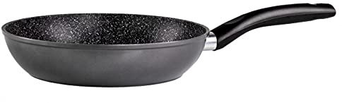 Stoneline Primo Bratpfanne 24 cm, mit Griff, Induktion, Aluguss, Pfanne mit echten Steinpartikeln beschichtet, Ohne Fett oder Öl kochen, braten und schmoren