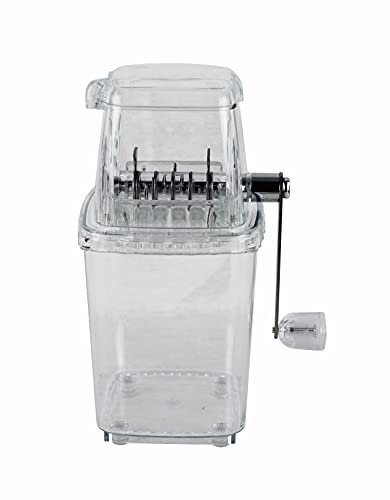 Tritaghiaccio, trasparente con lame in acciaio inox, robusto e durevole per la produzione di ghiaccio tritato