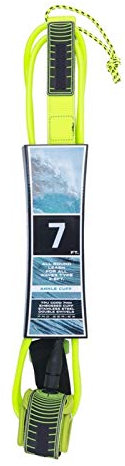 RH-HPC Surf Leine Surfbrettleine 7ft.213 cm.Knöchelmanschette Fußbein Seilschnur 7mm TPU Surfeleine SUP Leash. (Color : Lemon 4 Edition)