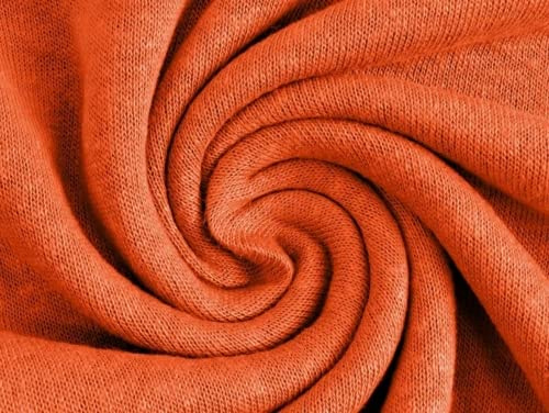 Strickstoff, Leinen, Viskose, Orange, Meterware